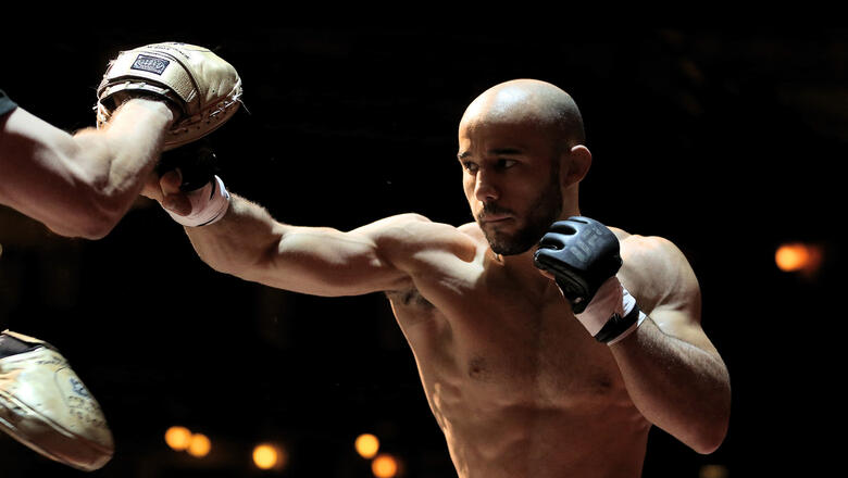 Marlon Moraes of Brazil trains during UFC 238 Cejudo v Moraes: Open Workouts at Chicago Theatre on June 05, 2019 in Chicago, Illinois. (Photo by Dylan Buell/Zuffa LLC)