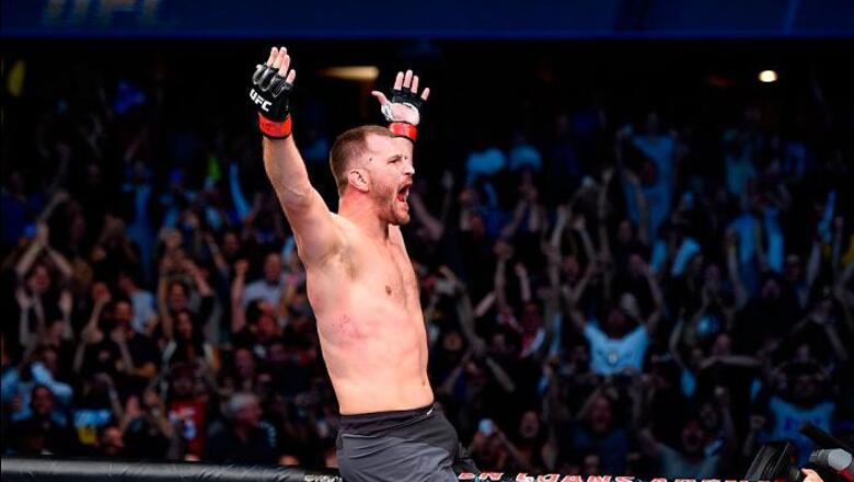 CLEVELAND, OH - SEPTEMBER 10:  Stipe Miocic celebrates after defeating Alistair Overeem of The Netherlands in their UFC heavyweight championship bout during the UFC 203 event at Quicken Loans Arena on September 10, 2016 in Cleveland, Ohio. (Photo by Josh 