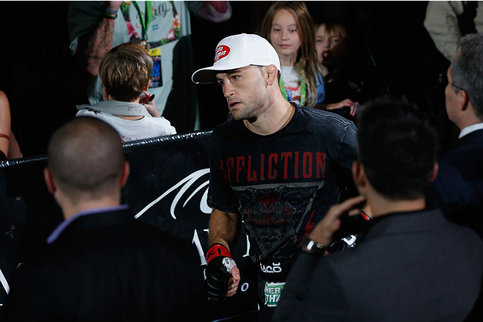 LAS VEGAS, NV - JULY 06: Frankie Edgar enters the arena for his featherweight fight with BJ Penn during the Ultimate Fighter Finale inside the Mandalay Bay Events Center on July 6, 2014 in Las Vegas, Nevada. (Photo by Josh Hedges/Zuffa LLC/Zuffa LLC via