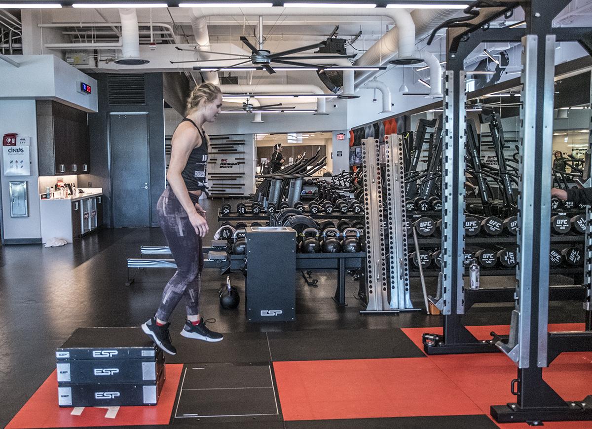 Andrea Lee training at the UFC Performance Institute March 2019
