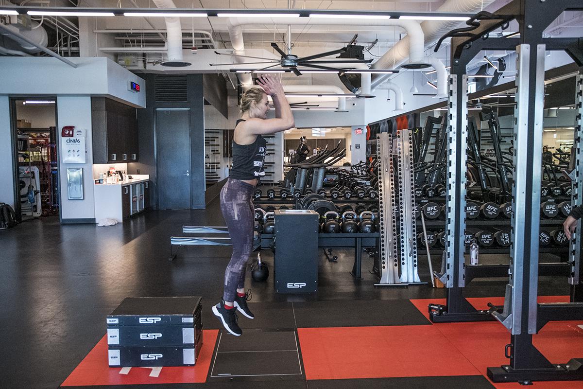Andrea Lee training at the UFC Performance Institute March 2019