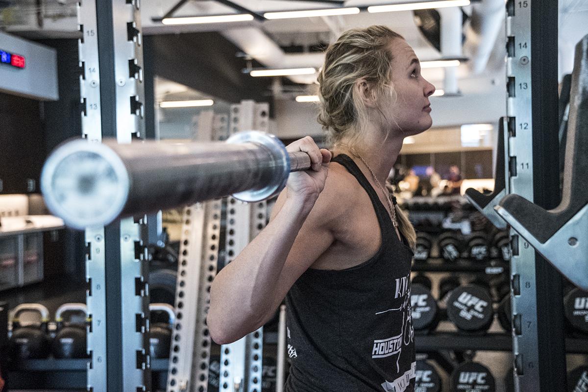Andrea Lee training at the UFC Performance Institute March 2019