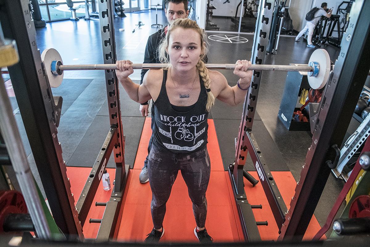 Andrea Lee training at the UFC Performance Institute March 2019