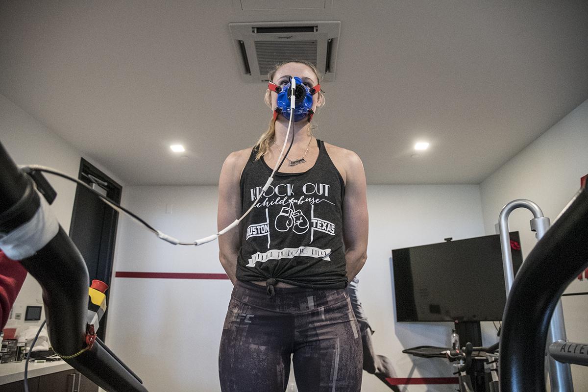 Andrea Lee training at the UFC Performance Institute March 2019