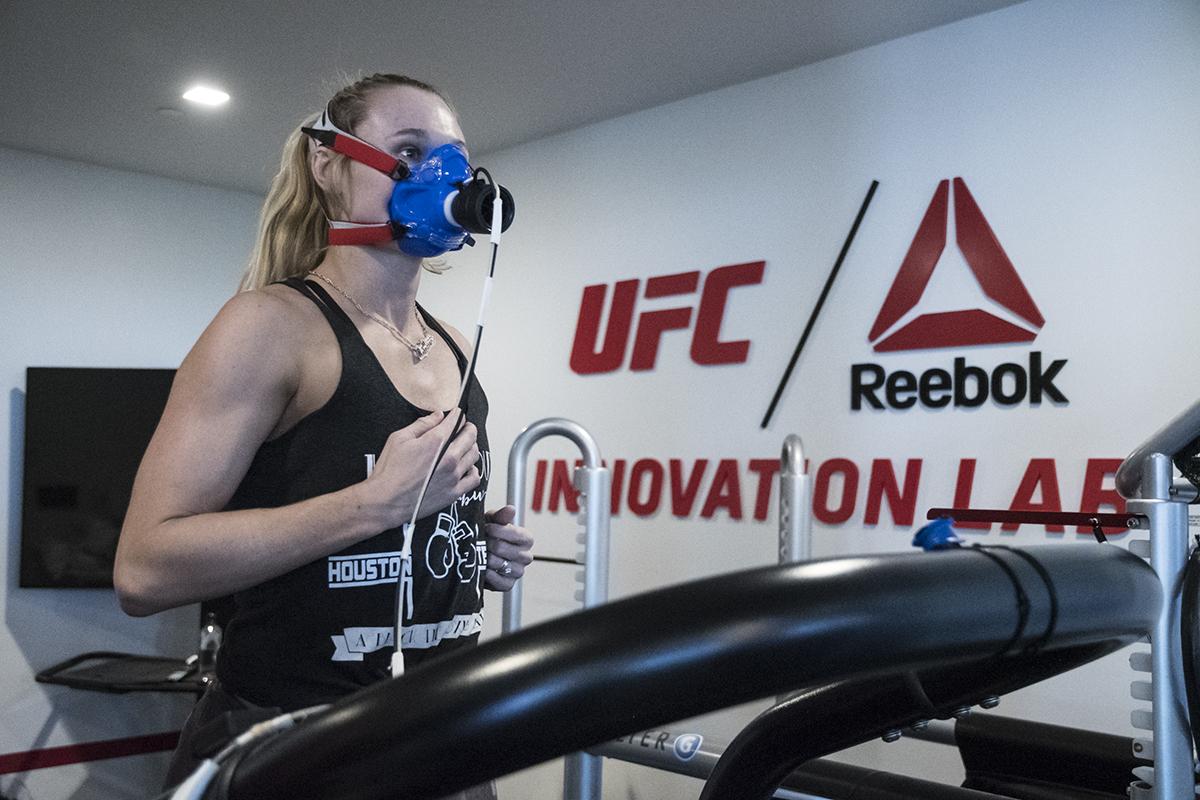 Andrea Lee training at the UFC Performance Institute March 2019