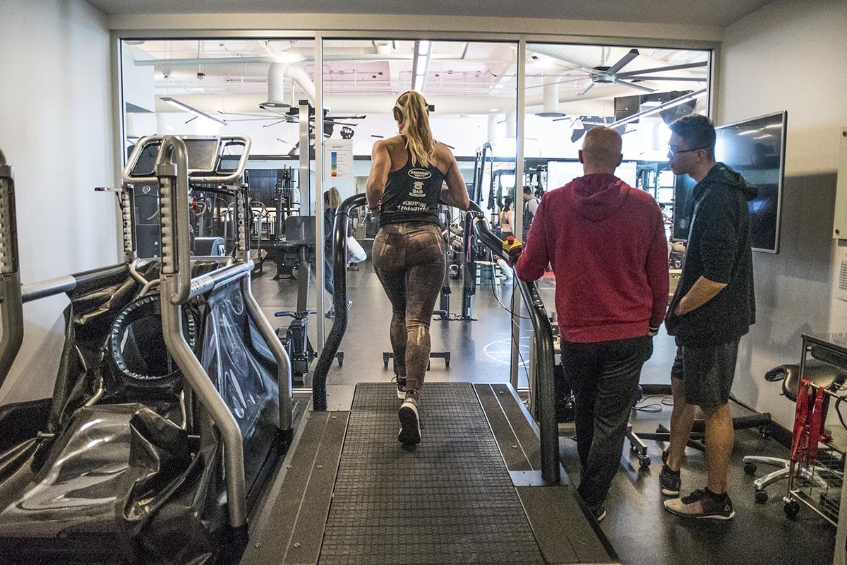 Andrea Lee training at the UFC Performance Institute March 2019