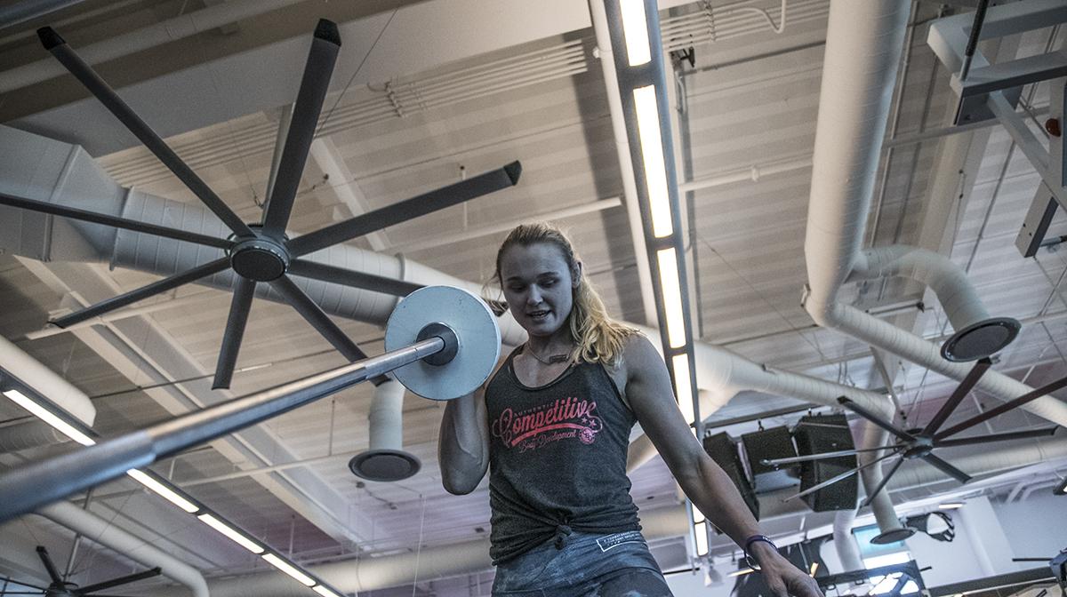 Andrea Lee training at the UFC Performance Institute March 2019