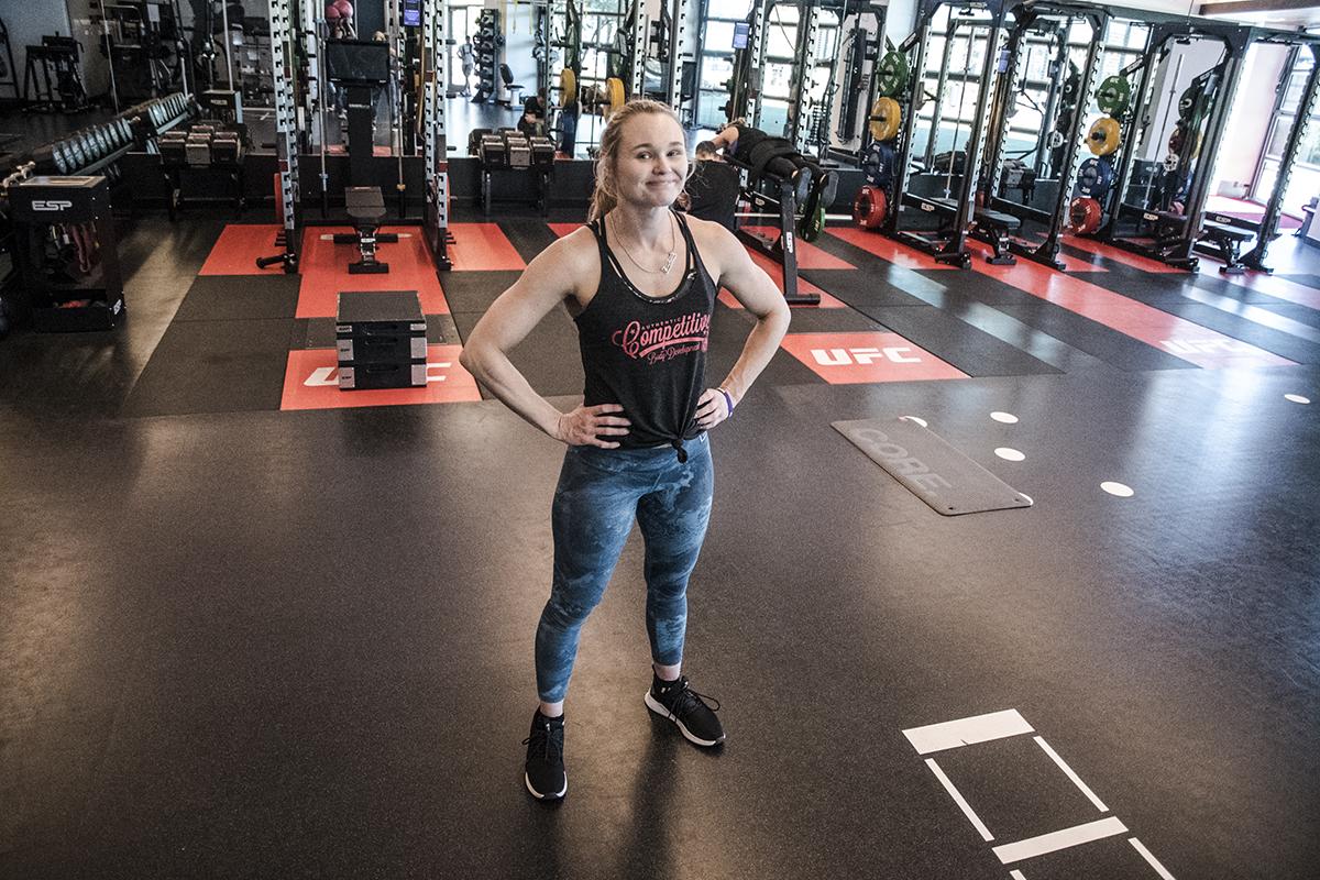 Andrea Lee training at the UFC Performance Institute March 2019