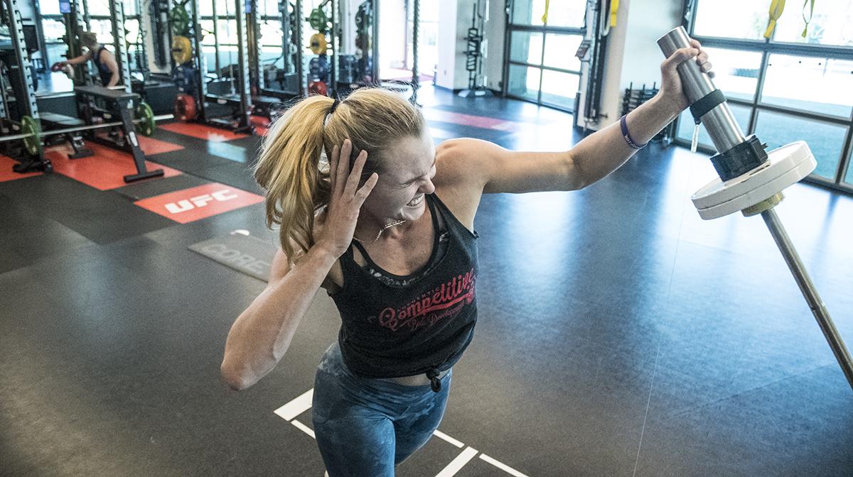 Andrea Lee training at the UFC Performance Institute March 2019