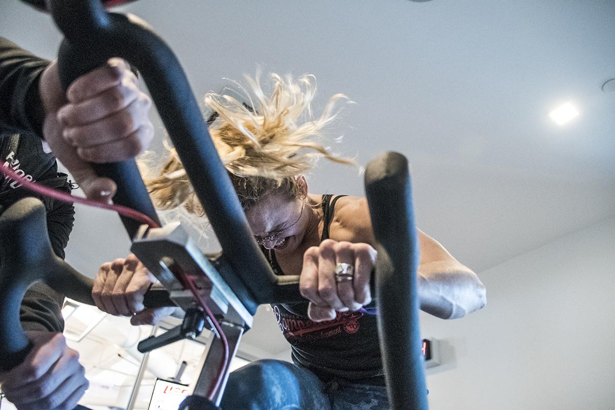 Andrea Lee training at the UFC Performance Institute March 2019