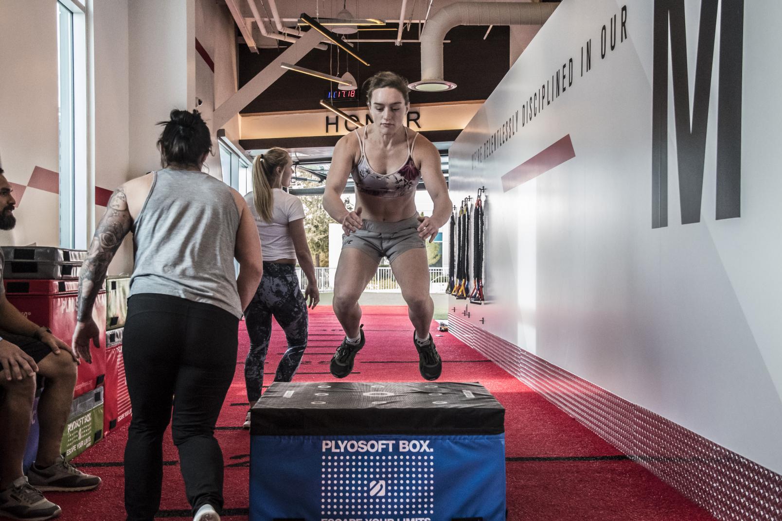Aspen Ladd and Andrea Lee training at the UFC Performance Institute November 2019