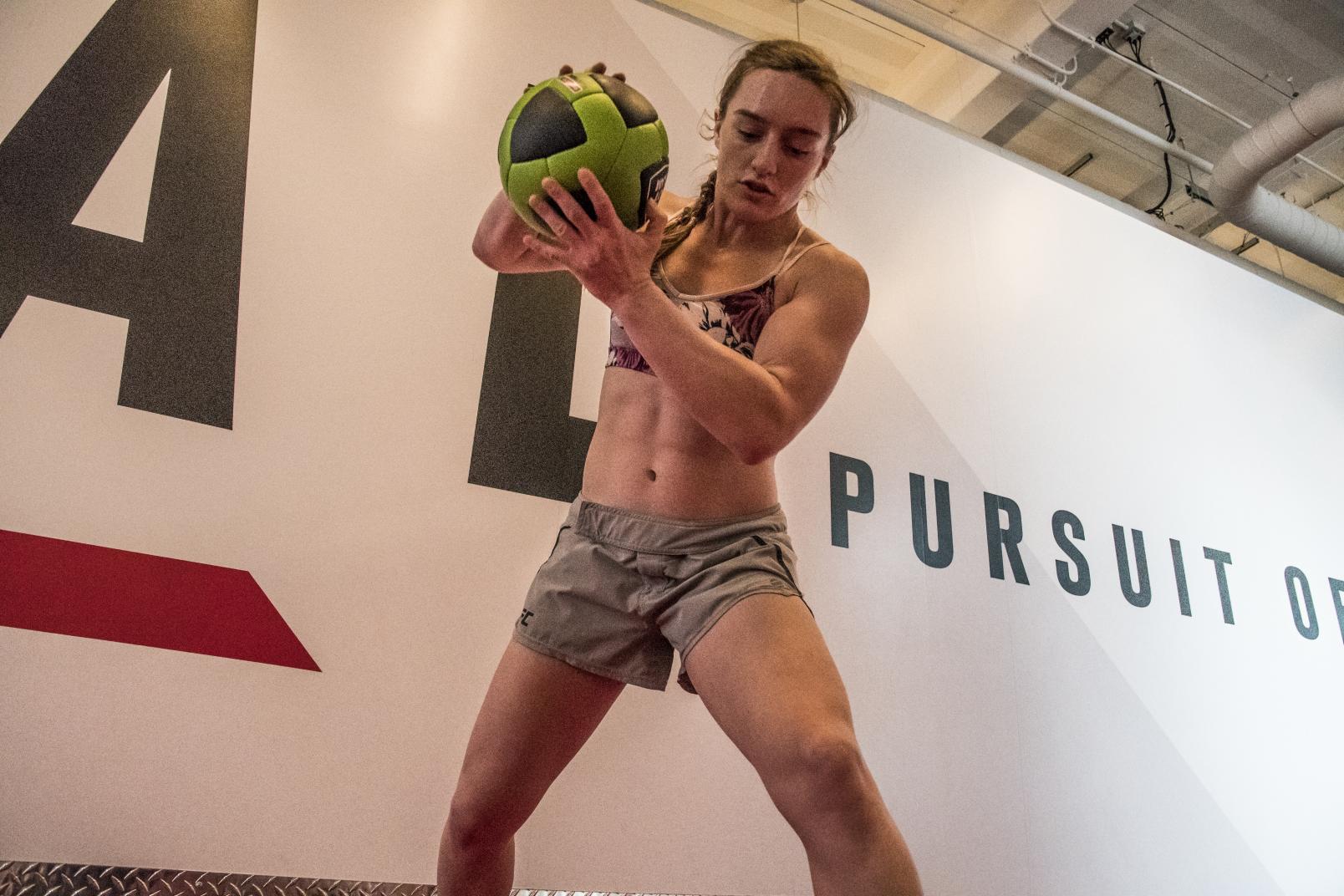 Aspen Ladd training at the UFC Performance Institute November 2019