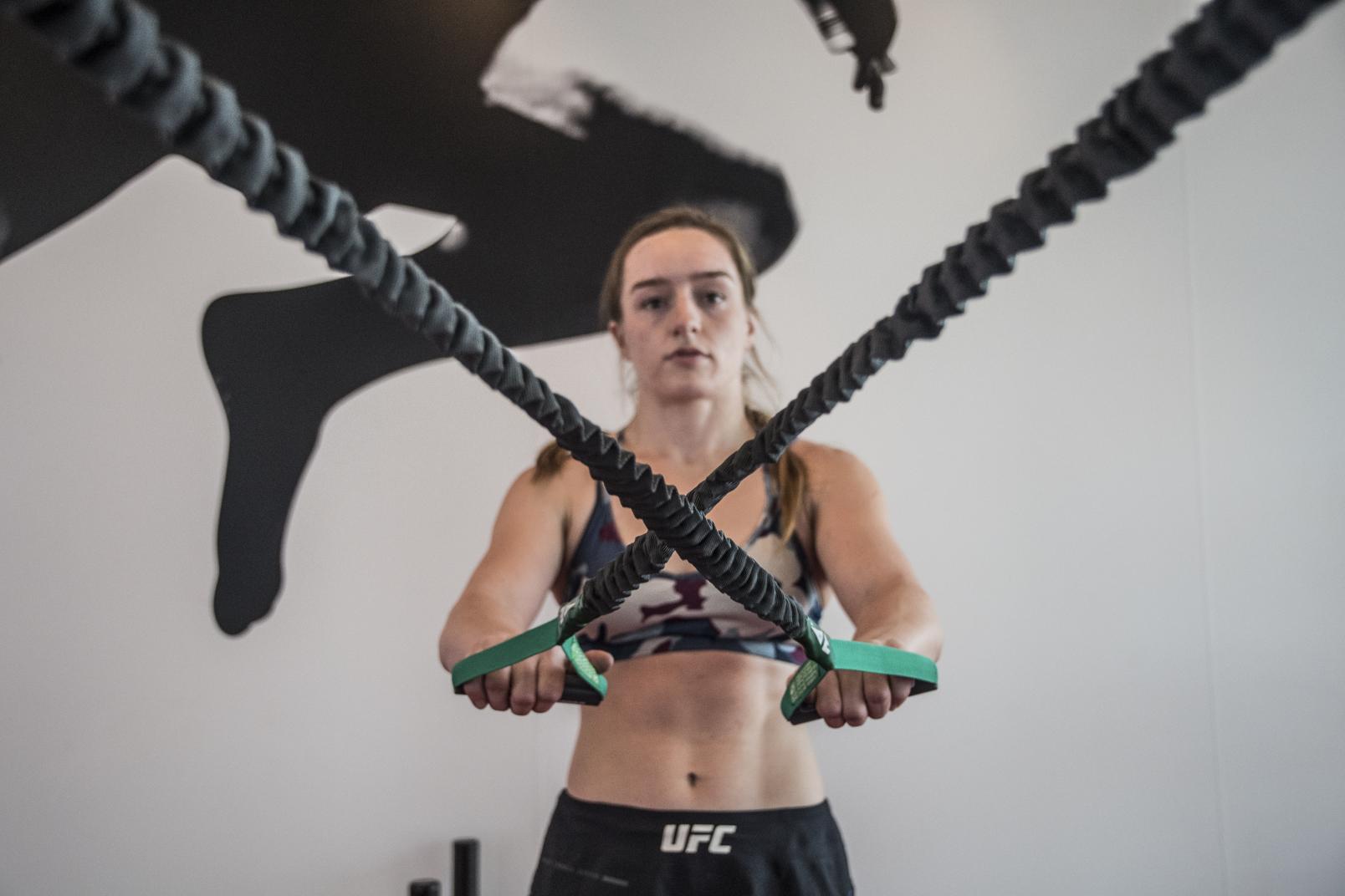 Aspen Ladd training at the UFC Performance Institute November 2019