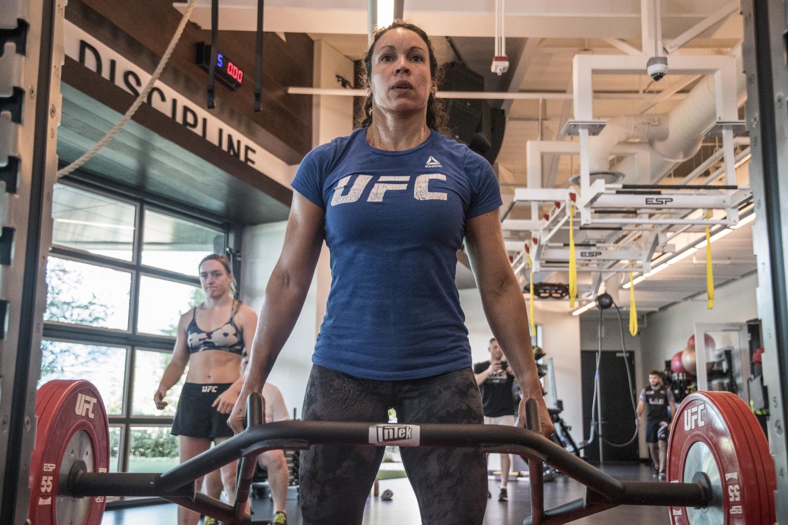 Aspen Ladd, Andrea Lee and Marion Reneau training at the UFC Performance Institute November 2019
