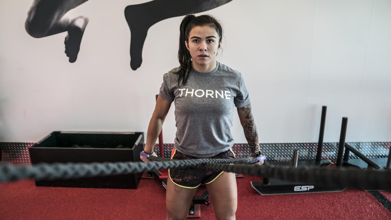 UFC 246 Claudia Gadelha strength and conditioning session at the UFC Performance Institute