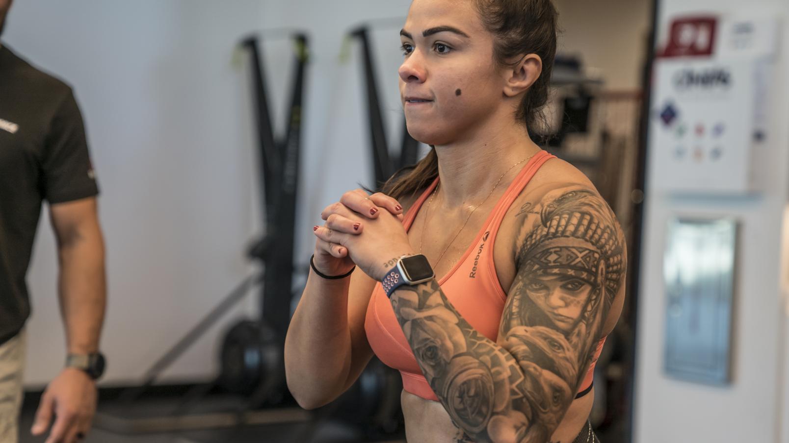 UFC 246 Claudia Gadelha strength and conditioning session at the UFC Performance Institute