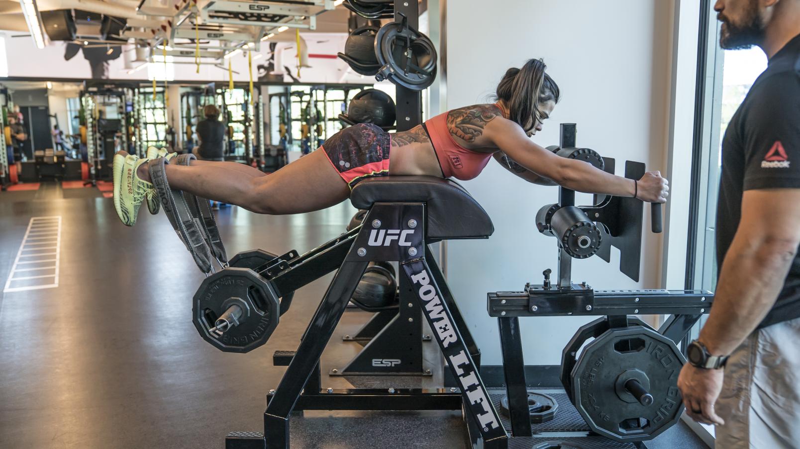 UFC 246 Claudia Gadelha strength and conditioning session at the UFC Performance Institute