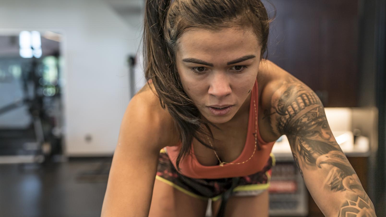 UFC 246 Claudia Gadelha strength and conditioning session at the UFC Performance Institute