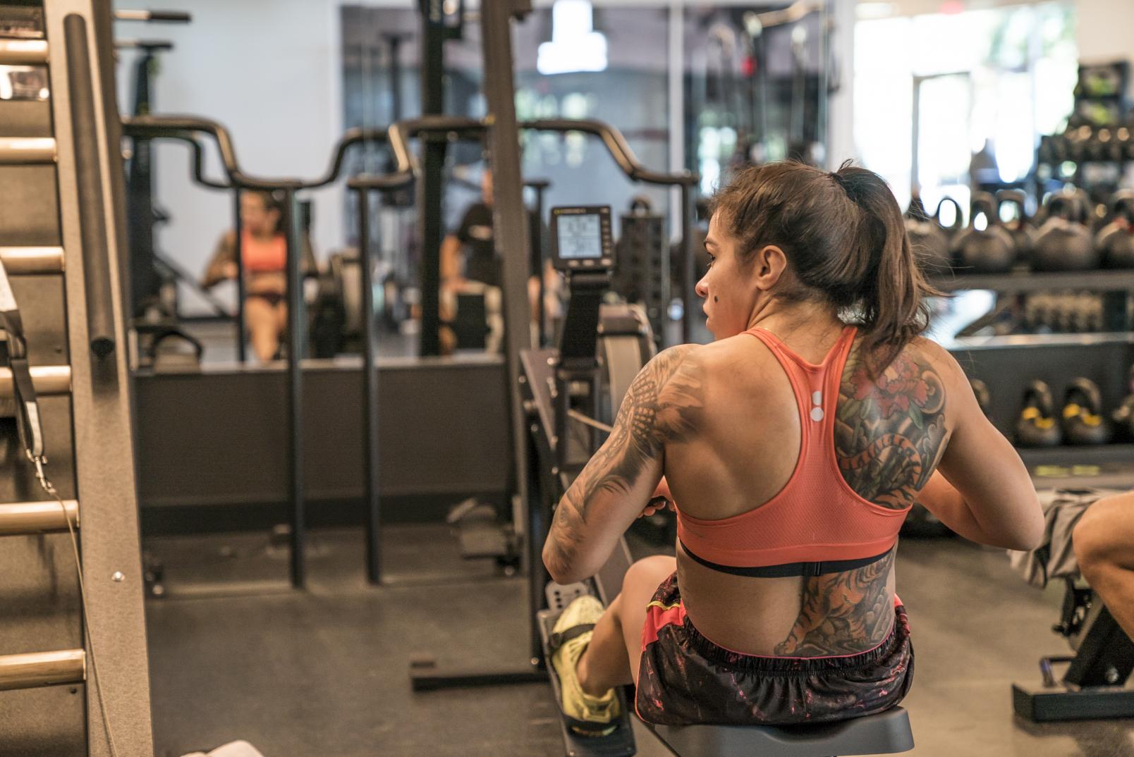 UFC 246 Claudia Gadelha strength and conditioning session at the UFC Performance Institute