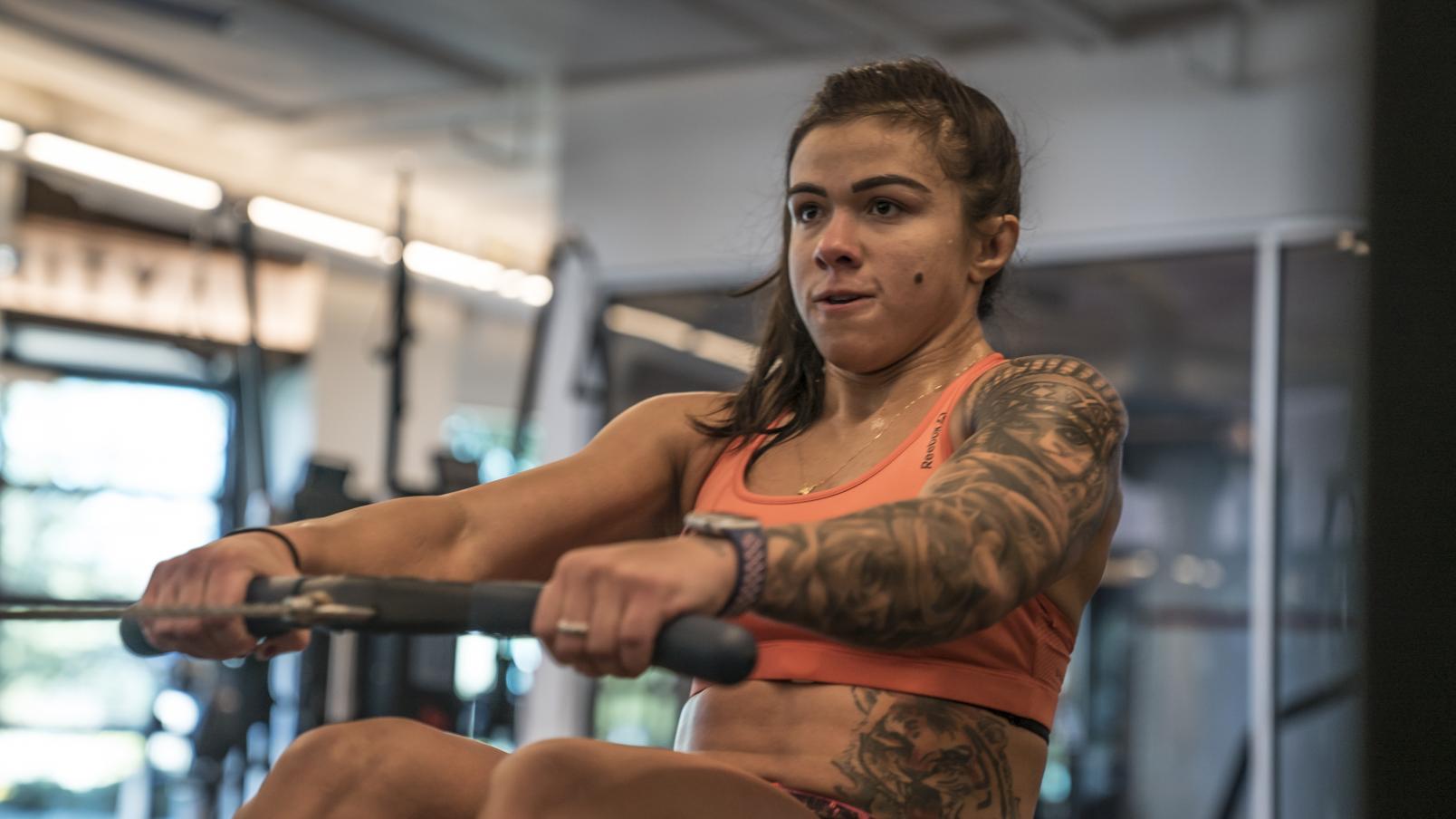 UFC 246 Claudia Gadelha strength and conditioning session at the UFC Performance Institute