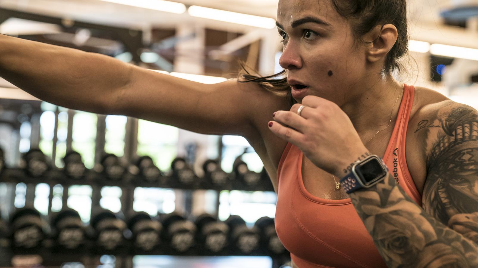 UFC 246 Claudia Gadelha strength and conditioning session at the UFC Performance Institute
