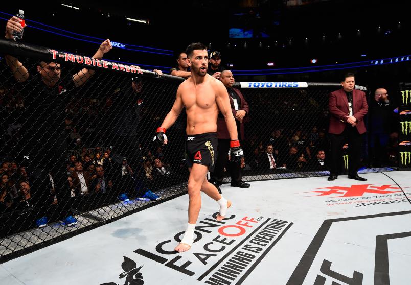 LAS VEGAS, NV - DECEMBER 30: Dominick Cruz prepares to face Cody Garbrandt in their UFC bantamweight championship bout during the UFC 207 event at T-Mobile Arena on December 30, 2016 in Las Vegas, Nevada. (Photo by Jeff Bottari/Zuffa LLC/Zuffa LLC via Getty Images)