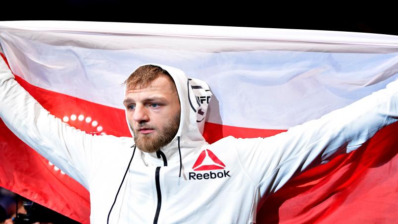 HAMBURG, GERMANY - JULY 22: David Zawada of Germany prepares to fight Danny Roberts of England in their welterweight bout during the UFC Fight Night at Barclaycard Arena on July 22, 2018 in Hamburg, Germany. (Photo by Jeff Bottari/Zuffa LLC/Zuffa LLC via Getty Images)