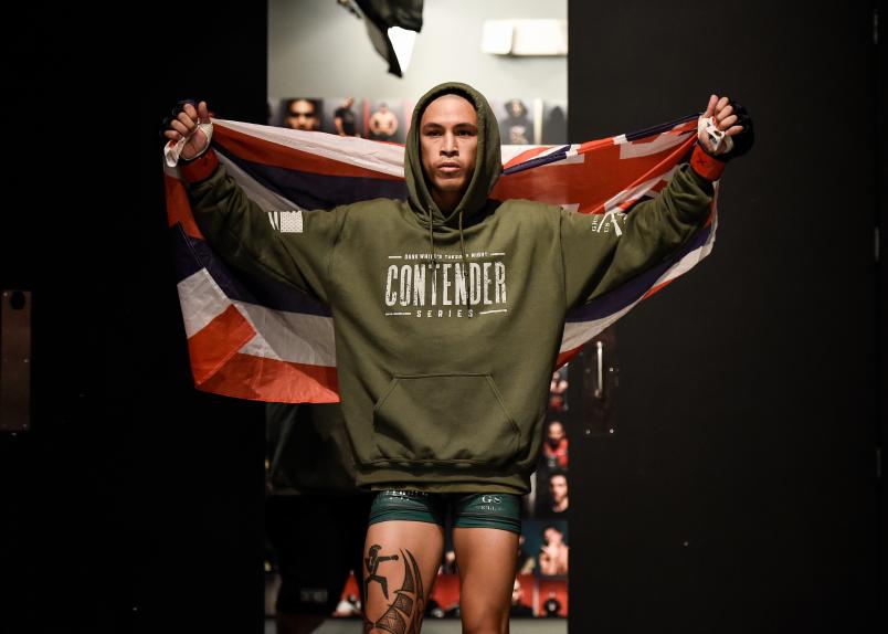 LAS VEGAS, NV - AUGUST 15: Martin Day walks to the Octagon during Dana White's Tuesday Night Contender Series at the TUF Gym on August 15, 2017 in Las Vegas, Nevada. (Photo by Brandon Magnus/DWTNCS)