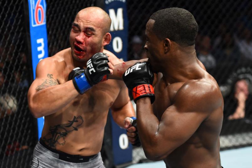 Neal punches Camacho (Photo by Josh Hedges/Zuffa LLC)