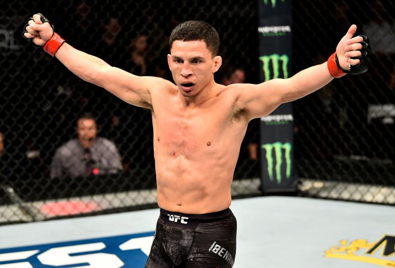 LAS VEGAS, NV - NOVEMBER 30: Joseph Benavidez celebrates after his TKO victory over Alex Perez during The Ultimate Fighter Finale event inside The Pearl concert theater at Palms Casino Resort on November 30, 2018 in Las Vegas, Nevada. (Photo by Chris Unger/Zuffa LLC/Zuffa LLC via Getty Images)