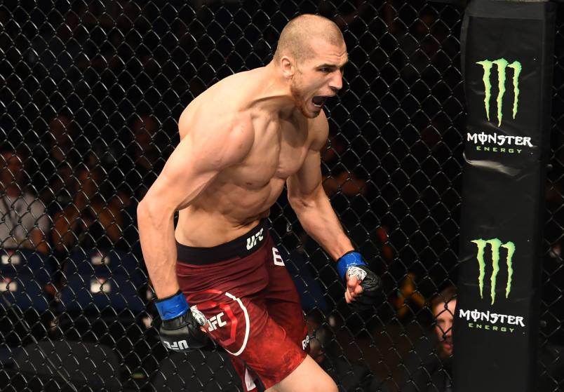 LIVERPOOL, ENGLAND - MAY 27: Tom Breese of England celebrates his victory over Daniel Kelly of Australia in their middleweight bout during the UFC Fight Night event at ECHO Arena on May 27, 2018 in Liverpool, England. (Photo by Josh Hedges/Zuffa LLC/Zuffa LLC via Getty Images)