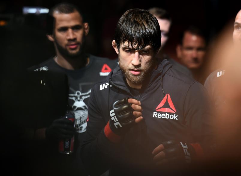 LINCOLN, NE - AUGUST 25: Andrew Sanchez prepares to fight Markus Perez of Brazil in their middleweight fight during the UFC Fight Night event at Pinnacle Bank Arena on August 25, 2018 in Lincoln, Nebraska. (Photo by Josh Hedges/Zuffa LLC/Zuffa LLC via Getty Images)