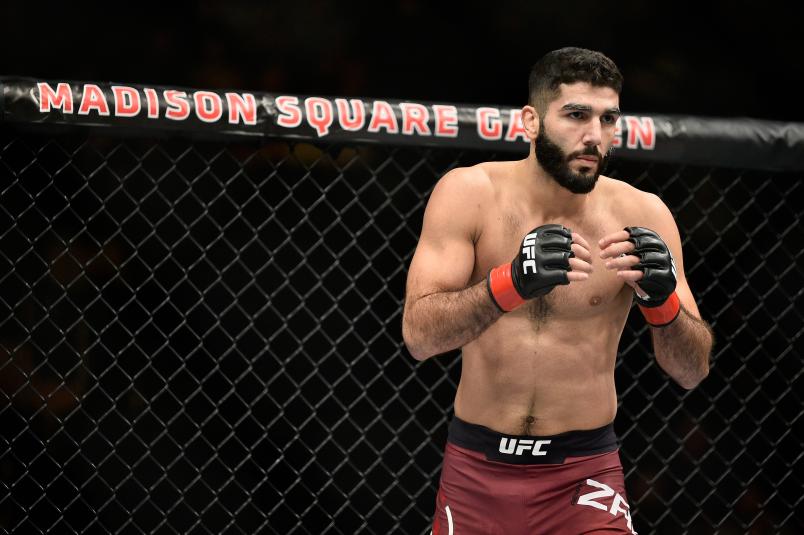 NEW YORK, NY - NOVEMBER 04: Aiemann Zahabi of Canada prepares to fight against Ricardo Ramos of Brazil prior to their bantamweight bout during the UFC 217 event at Madison Square Garden on November 4, 2017 in New York City. (Photo by Jeff Bottari/Zuffa LLC/Zuffa LLC via Getty Images)