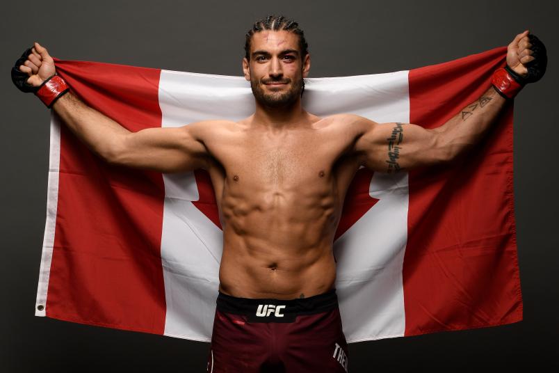 TORONTO, CANADA - DECEMBER 08: Elias Theodorou of Canada poses for a portrait backstage during the UFC 231 event at Scotiabank Arena on December 8, 2018 in Toronto, Canada. (Photo by Mike Roach/Zuffa LLC/Zuffa LLC via Getty Images)