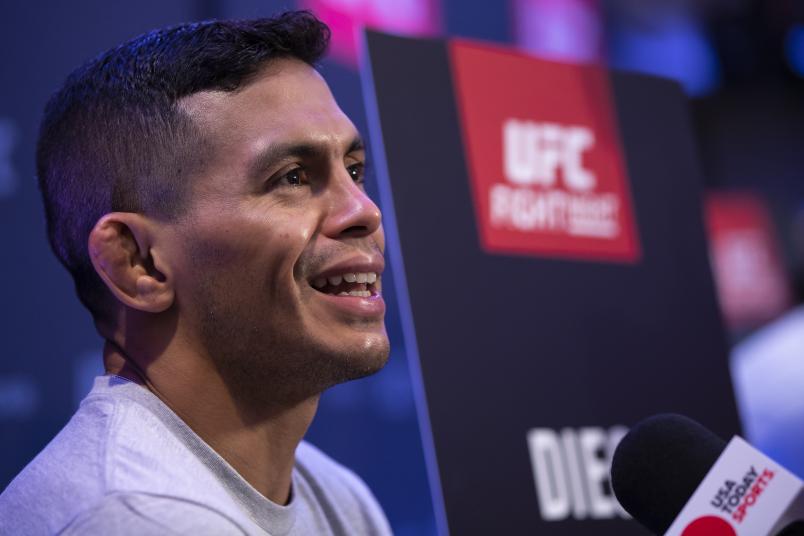 RIO DE JANEIRO, BRAZIL - MAY 09: UFC men's lightweight Diego Ferreira of Brazil speaks to the media during Ultimate Media Day on May 09, 2019 in Rio de Janeiro, Brazil. (Photo by Buda Mendes/Zuffa LLC/Zuffa LLC via Getty Images)