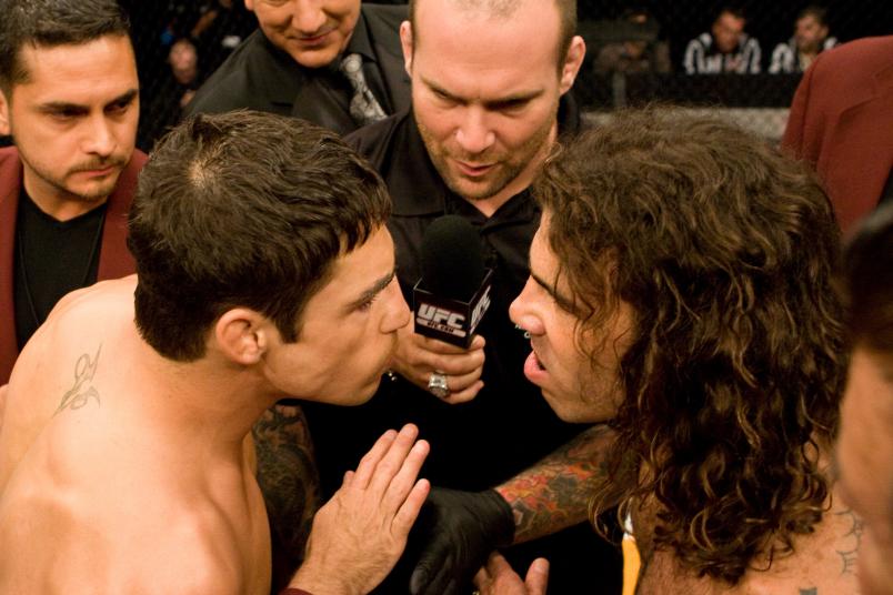 LAS VEGAS - JUNE 20: Diego Sanchez (black shorts) def. Clay Guida (white shorts) - Split Decision during The Ultimate Fighter 9 Finale at The Pearl at the Palms on June 20, 2009 in Las Vegas, Nevada. (Photo by Josh Hedges/Zuffa LLC via Getty Images)