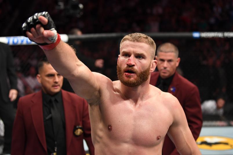 LAS VEGAS, NV - JULY 06: Jan Blachowicz of Poland celebrates his win over Luke Rockhold in their light heavyweight fight during the UFC 239 event at T-Mobile Arena on July 6, 2019 in Las Vegas, Nevada. (Photo by Josh Hedges/Zuffa LLC/Zuffa LLC)