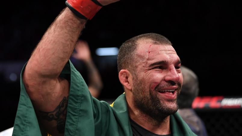 Mauricio 'Shogun' Rua of Brazil celebrates after his TKO victory over Tyson Pedro of Australia in their light heavyweight bout during the UFC Fight Night event inside Adelaide Entertainment Centre on December 2, 2018 in Adelaide, Australia. (Photo by Jeff Bottari/Zuffa LLC)