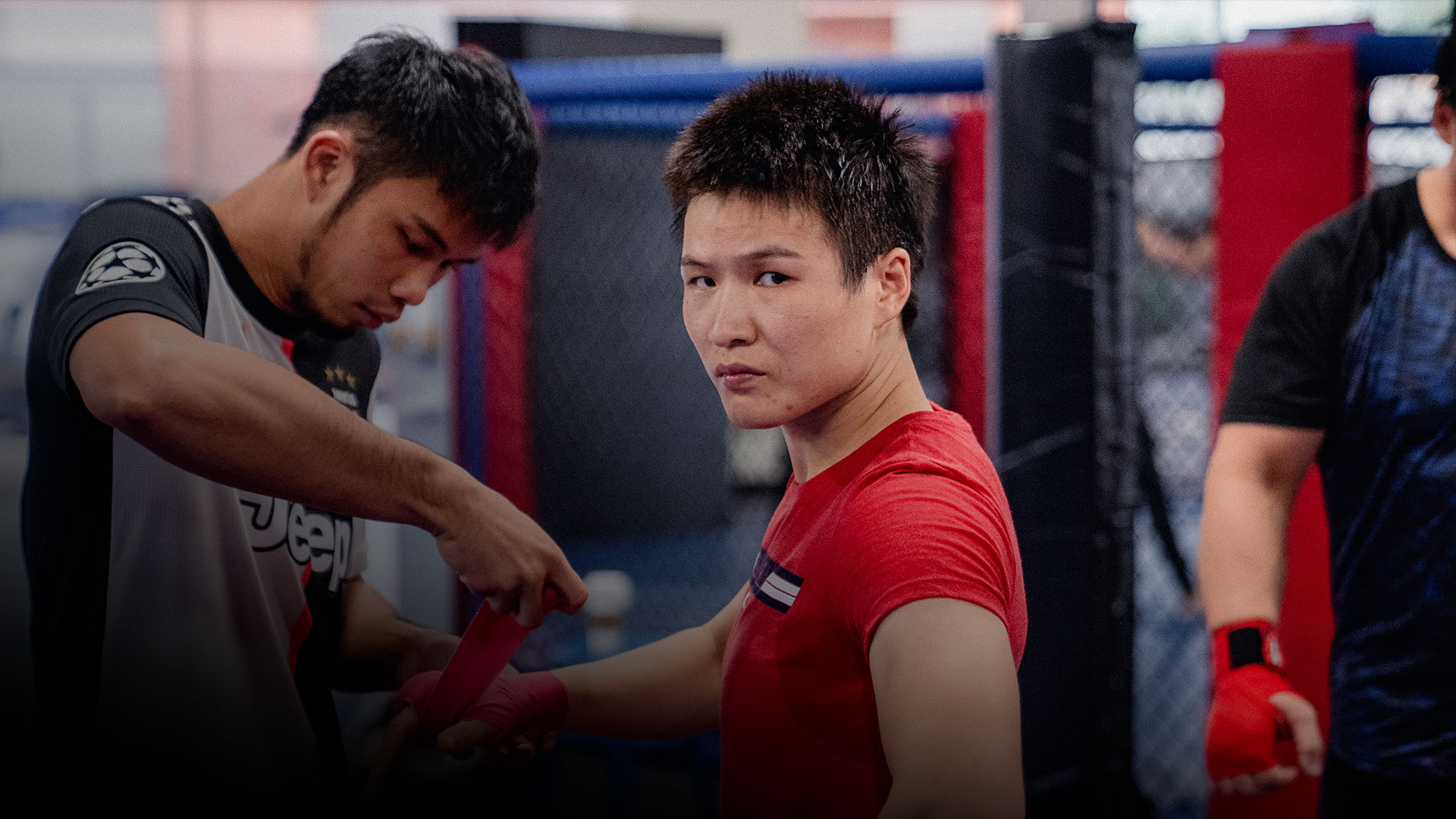 Zhang Weili trains at Fight Ready MMA in Scottsdale, Arizona on October 4, 2021. (Photo by Zac Pacleb)