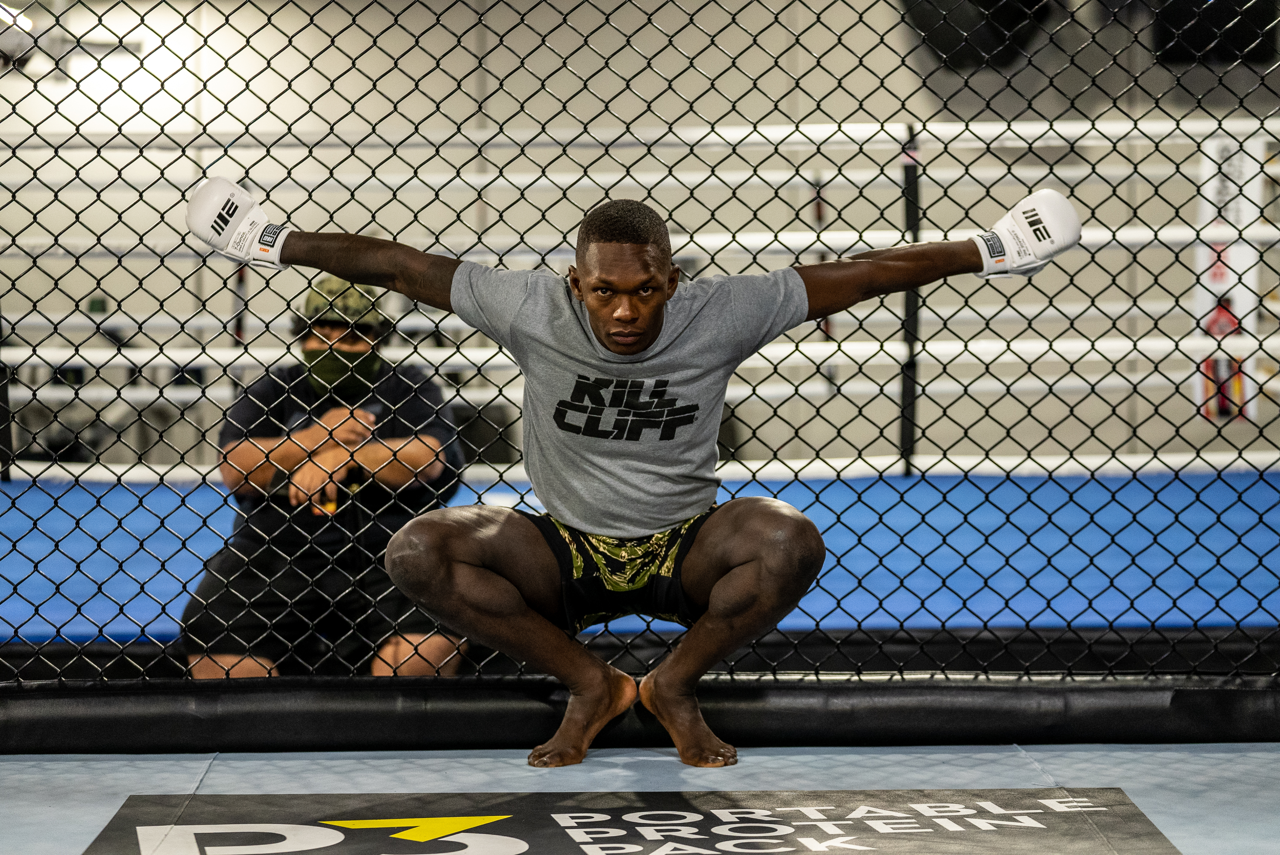 Israel Adesanya training for UFC 259 at the UFC Performance Institute
