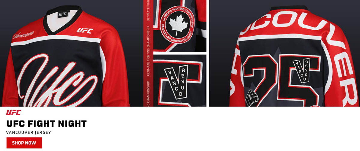 Get Your Official UFC Fight Night Vancouver Hockey Jersey