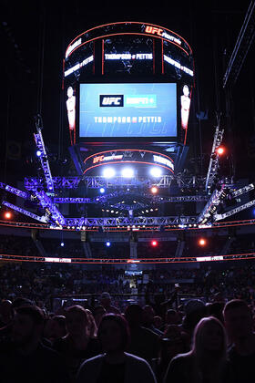 A general view of the Octagon during the UFC Fight Night event at Bridgestone Arena on March 23, 2019 in Nashville, Tennessee. (Photo by Jeff Bottari/Zuffa LLC)