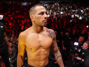 Alexandre Pantoja of Brazil enters the Octagon in the UFC flyweight championship bout during the UFC 317 event at T-Mobile Arena on June 28, 2025 in Las Vegas, Nevada. (Photo by Jeff Bottari/Zuffa LLC)