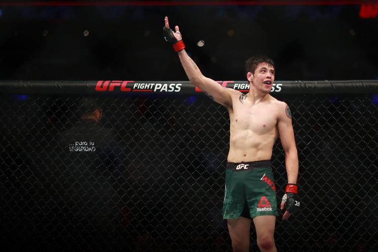 Brandon Moreno of Mexico celebrates during UFC Fight Night event at Arena Ciudad de Mexico on September 21, 2019 in Mexico City, Mexico. (Photo by Hector Vivas/Zuffa LLC)