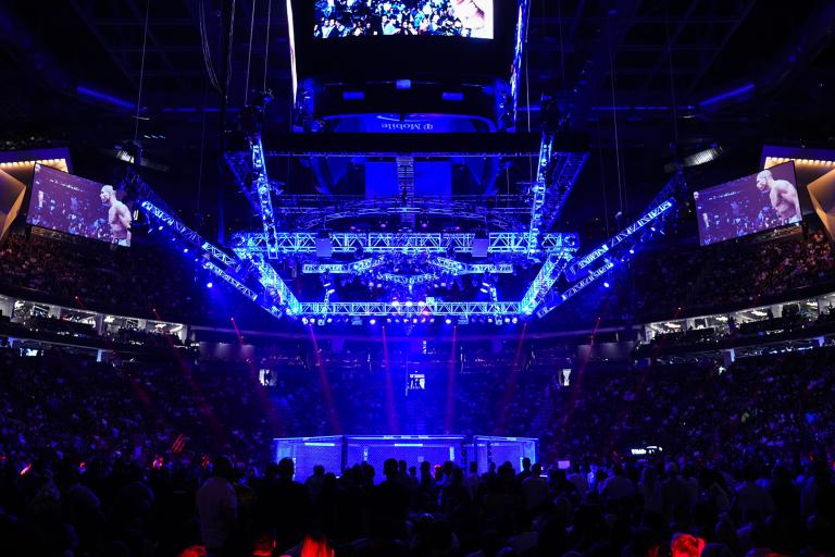 A general view of the Octagon during the UFC 276 event at T-Mobile Arena on July 02, 2022 in Las Vegas, Nevada. (Photo by Chris Unger/Zuffa LLC)