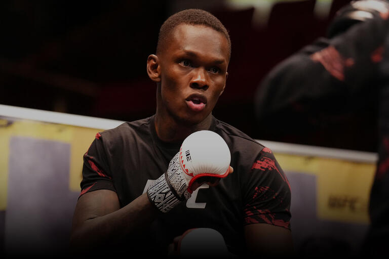 Israel Adesanya holds an open training session for fans and media during the UFC 293 Open Workouts at Sydney Town Hall on September 06, 2023 in Sydney, Australia. (Photo by Chris Unger/Zuffa LLC)