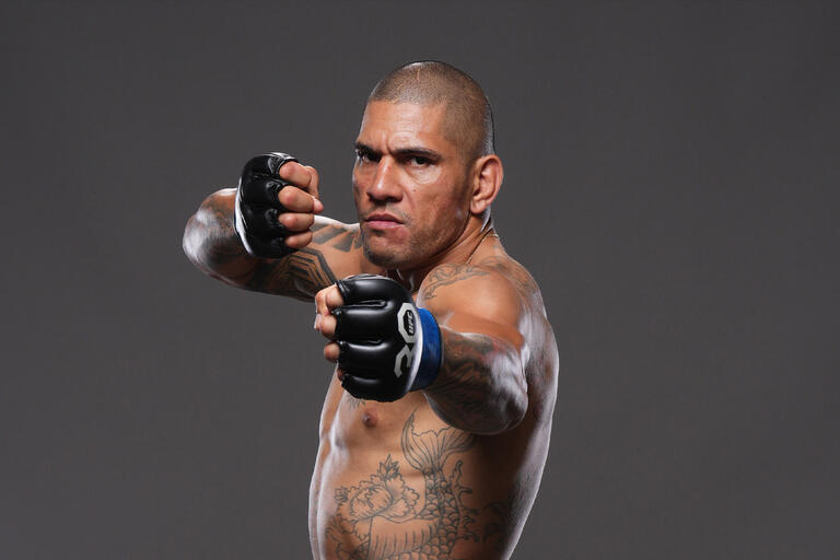  Alex Pereira of Brazil poses for a portrait backstage during the UFC 291 event at Delta Center on July 29, 2023 in Salt Lake City, Utah. (Photo by Mike Roach/Zuffa LLC)