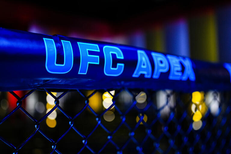 A general view of the Octagon prior to the UFC Fight Night event at UFC APEX on September 23, 2023 in Las Vegas, Nevada. (Photo by Chris Unger/Zuffa LLC)