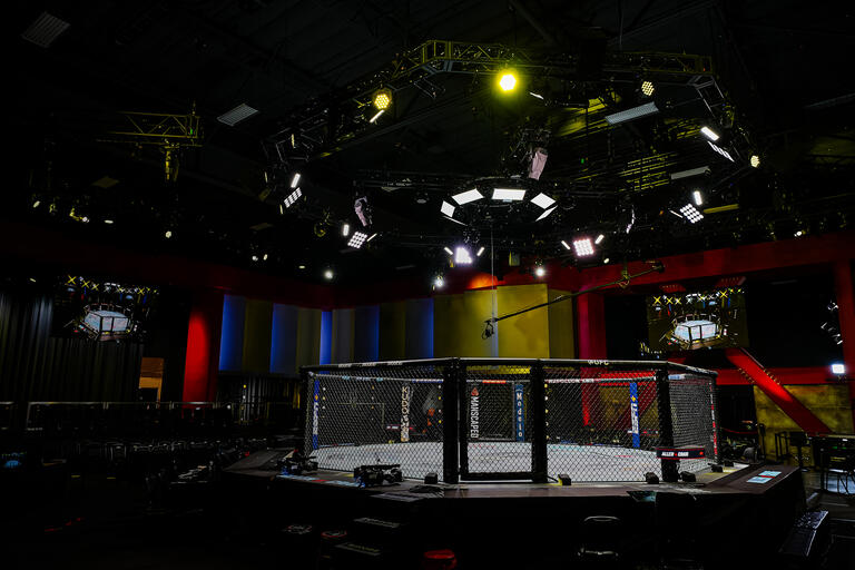 A general view of the Octagon prior to the UFC Fight Night event at UFC APEX on November 18, 2023 in Las Vegas, Nevada. (Photo by Chris Unger/Zuffa LLC)