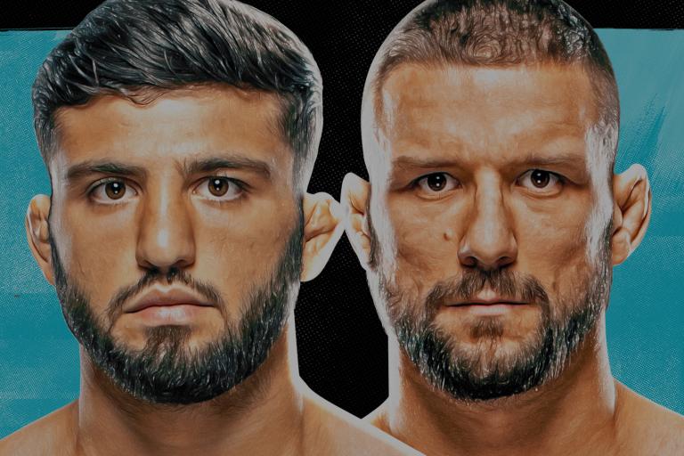Arman Tsarukyan and Mateuz Gamrot in the main event of UFC Fight Night on June 25, 2022